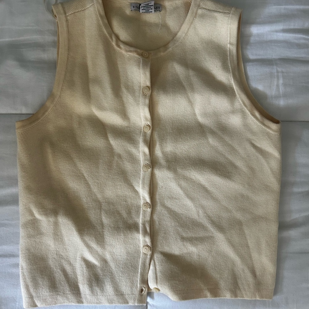 Sincerely Jules Cream Ribbed Top